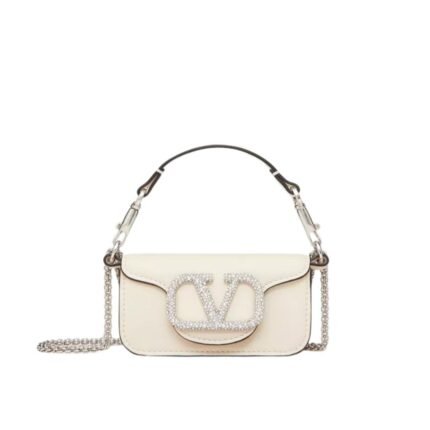 VALENTINO GARAVANI LOCÒ MICRO BAG WITH CHAIN AND JEWEL LOGO