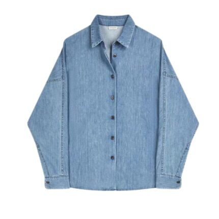 DRIES VAN NOTEN DENIM COCOON SHIRT LIGHT BLUE