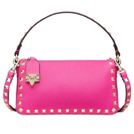 VALENTINO SMALL ROCKSTUD GRAINY CALFSKIN CROSSBODY BAG