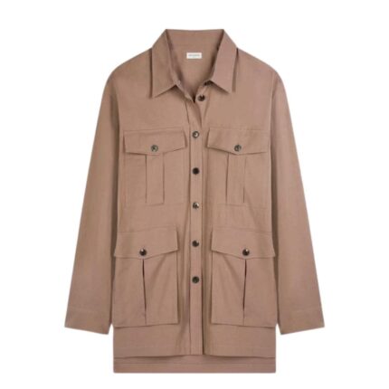 DRIES VAN NOTEN UTILITY SHIRT DRESS SMOKE