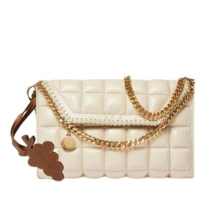 STELLA MCCARTNEY FALABELLA SQUARE QUILTED WALLET CROSSBODY BAG