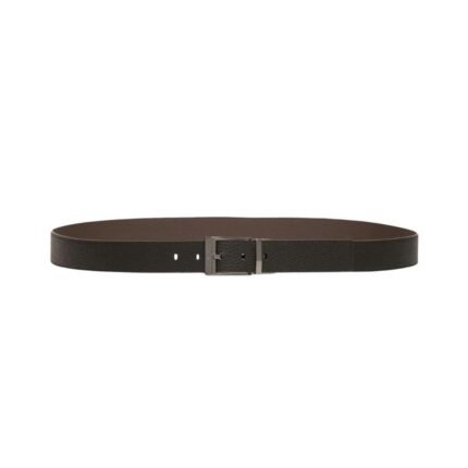 BALLY SHIFFIE 35MM REVERSIBLE AND ADJUSTABLE BELT IN BLACK AND EBONY LEATHER