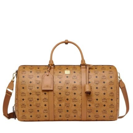MCM OTTOMAR WEEKENDER BAG IN VISETOS COGNAC