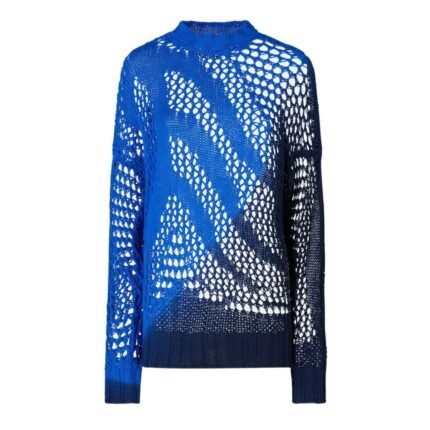 THE ATTICO BLUE AND LIGHT GREY SWEATER