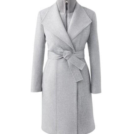 MACKAGE NORITA 2-IN-1 DOUBLE FACE WOOL COAT WITH SASH