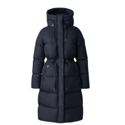 MACKAGE ISHANI FOIL SHIELD LONG DOWN  COAT WITH HOOD