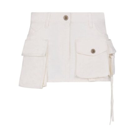 THE ATTICO FAY WHITE MINI SKIRT