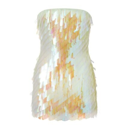 THE ATTICO OPALESCENT MINI DRESS