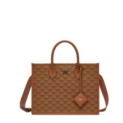 MCM MEDIUM HIMMEL TOTE IN LAURETOS COGNAC