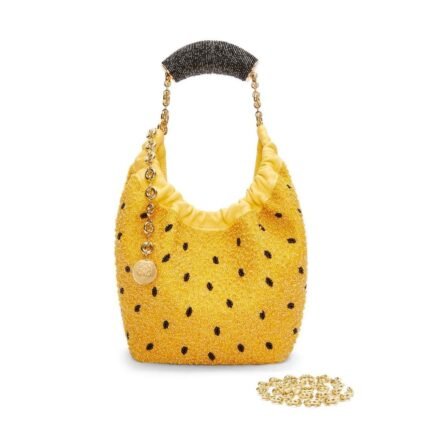 LOEWE MINI SQUEEZE BAG IN LEATHER WITH BEADS