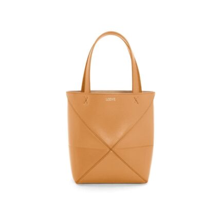 LOEWE PUZZLE FOLD TOTE MINI BAG IN SHINY CALFSKIN