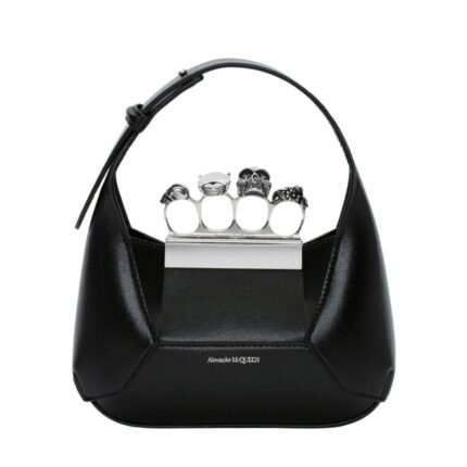 ALEXANDER MCQUEEN WOMEN'S THE JEWELLED HOBO MINI BAG IN BLACK