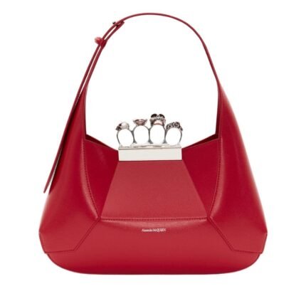 ALEXANDER MCQUEEN WOMEN'S THE JEWELLED HOBO BAG IN WELSH RED