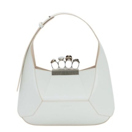 ALEXANDER MCQUEEN WOMEN'S THE JEWELLED HOBO BAG IN IVORY