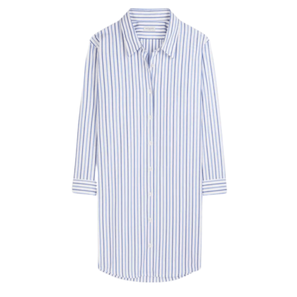 DRIES VAN NOTEN COTTON SHIRT DRESS LIGHT BLUE