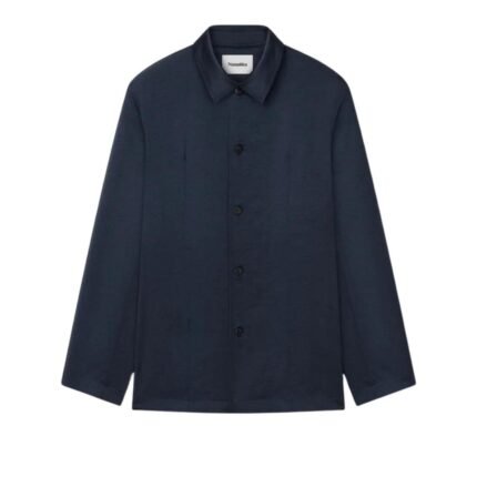 NANUSHKA JONDAR SATIN SHIRT NAVY BLUE