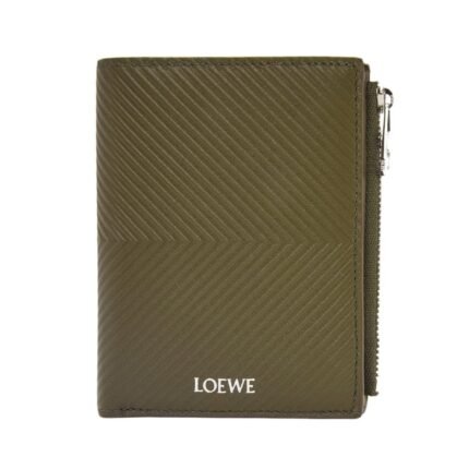 LOEWE SLIM COMPACT WALLET IN CLASSIC TEXTURED CALFSKIN
