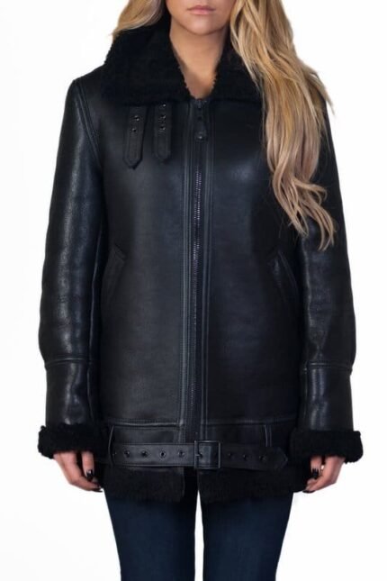 Women's Long Sheepskin B-3 Jacket