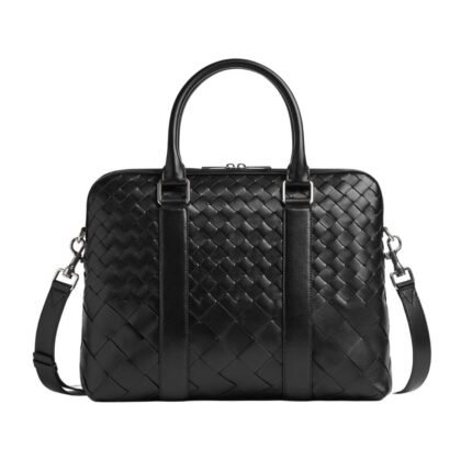 BOTTEGA VENETA SLIM INTRECCIATE BRIEFCASE