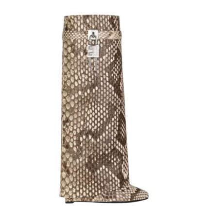 GIVENCHY SHARK LOCK BOOTS IN PYTHON