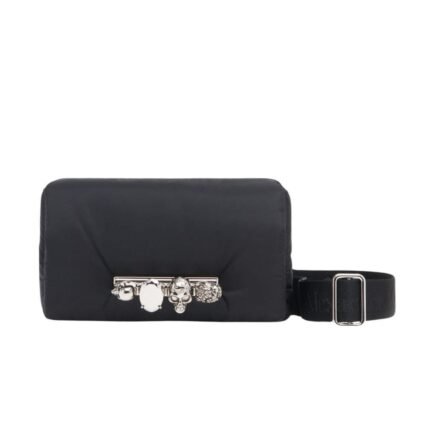 ALEXANDER MCQUEEN MANS THE PUFFY KNUCLE BUM BAG IN BLACK