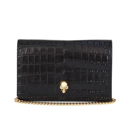 ALEXANDER MCQUEEN WOMANS SMALL SKULL IN BLACK