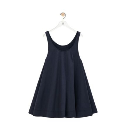 LOEWE TRAPEZE DRESS IN COTTON AND SILK