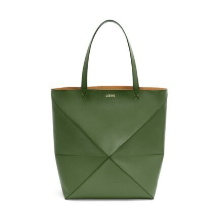 LOEWE PUZZLE FOLD TOTE XL BAG IN SHINY CALFSKIN