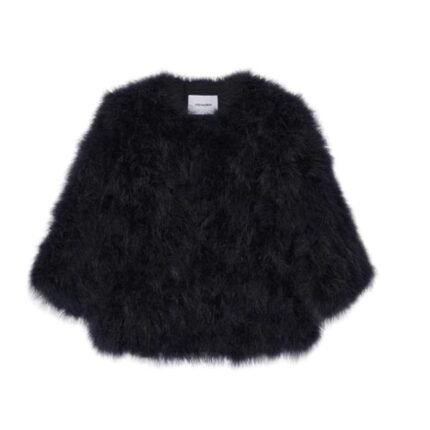 YVES SALOMON CROPPED FEATHER JACKET