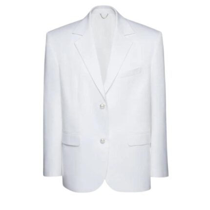 MAGDA BUTRYM CLASSIC OVERSIZED COTTON BLAZER IN WHITE