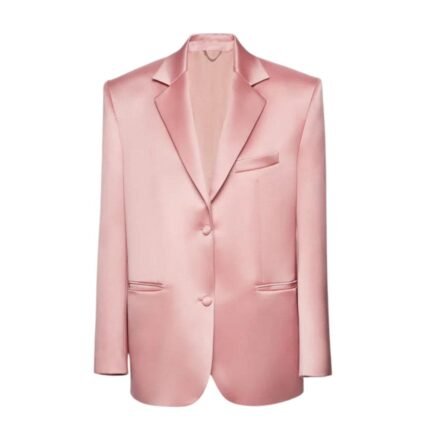 MAGDA BUTRYM CLASSIC SATIN OVERSIZED BLAZER IN PINK