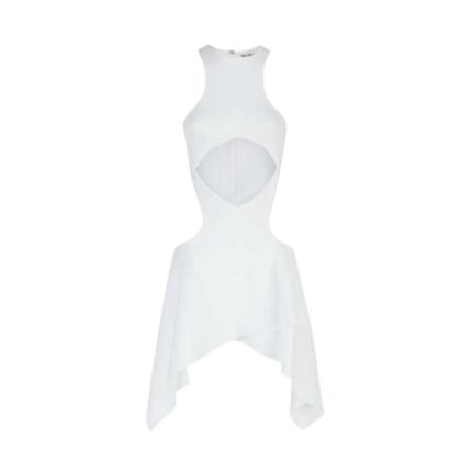 THE ATTICO "MAGNOLIA" WHITE MINI DRESS