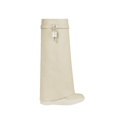 GIVENCHY SHARK LOCK BIKER ANKLE BOOTS IN GRAINED LEATHER