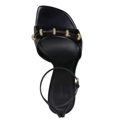 GIVENCHY STITCH SANDALS IN LEATHER WITH CRYSTALS DETAILS