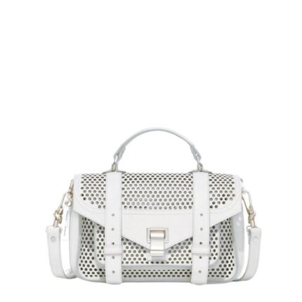 PROENZA PS1 TINY BAG IN PERFORATED LEATHER OPTIC WHITE