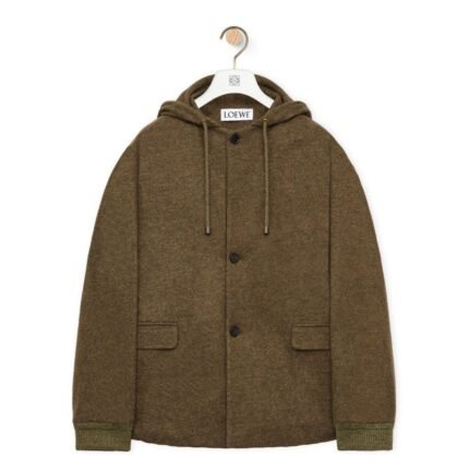 LOEWE HOODED JACKET IN WOOL AND CASHMERE