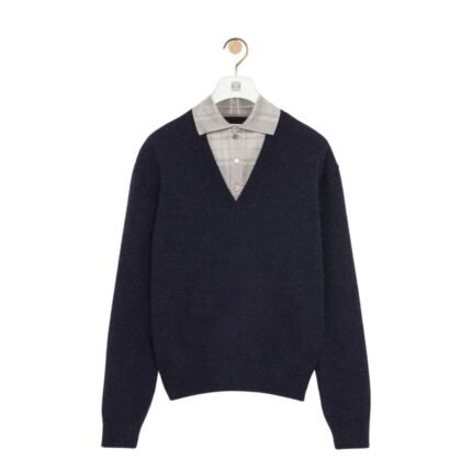 LOEWE TROMPE LOEIL SWEATER IN WOOL AND SILK