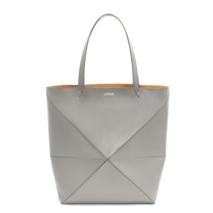 LOEWE PUZZLE FOLD TOTE XL BAG IN SHINY CALFSKIN