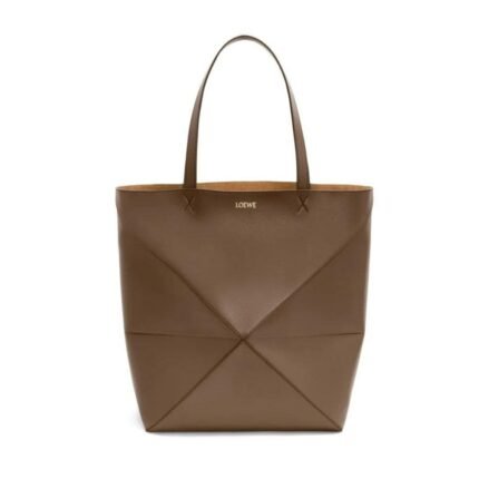 LOEWE PUZZLE FOLD TOTE XL BAG IN SHINY CALFSKIN