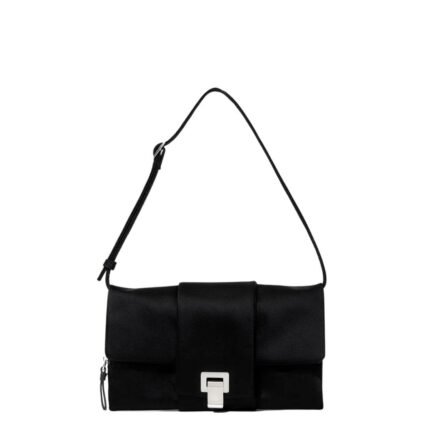 PROENZA FLIP SHOULDER BAG IN SATIN BLACK