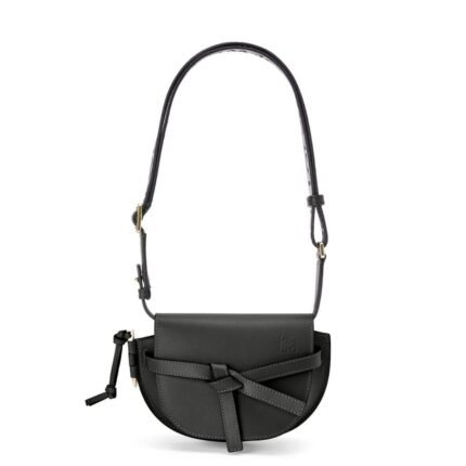 LOEWE GATE DUAL MINI BAG IN SOFT CALFSKIN AND JACQUARD