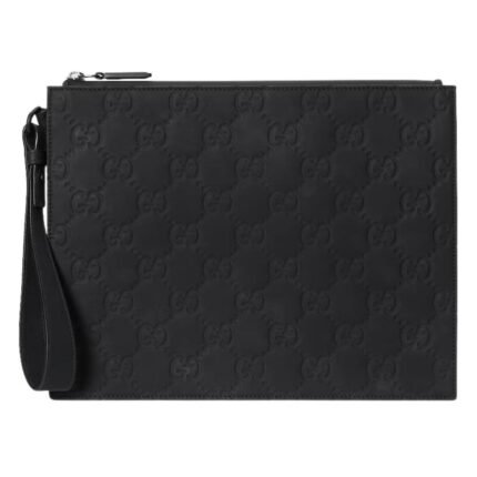 GUCCI GG RUBBER EFFECT POUCH