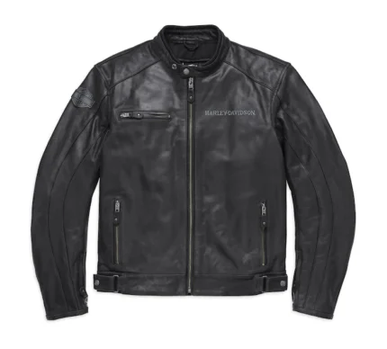 HARLEY DAVIDSON MEN'S REFLECTIVE SKULL LEATHER JACKET
