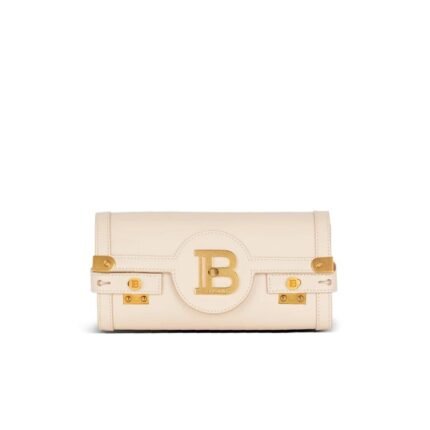 BALMAIN B-BUZZ POUCH 23 LEATHER CLUTCH