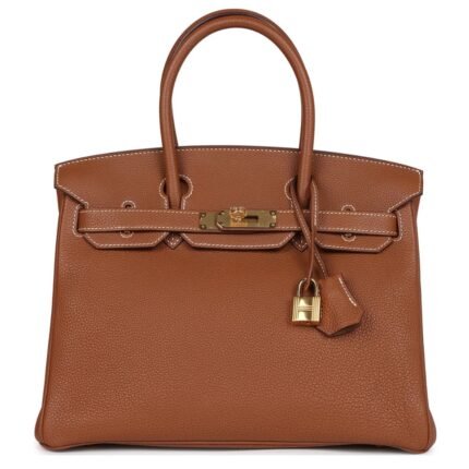 PRE-OWNED HERMÈS BIRKIN 30 GOLD TOGO GOLD HARDWARE