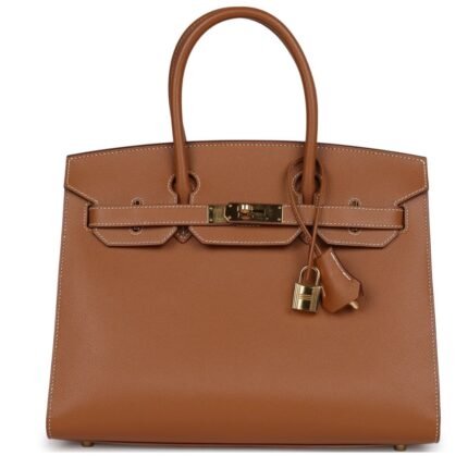 PRE-OWNED HERMÈS BIRKIN SELLIER 30 GOLD EPSOM GOLD HARDWARE