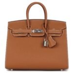 HERMÈS BIRKIN SELLIER 25 GOLD EPSOM PALLADIUM HARDWARE