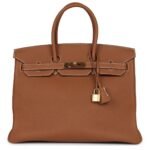 PRE-OWNED HERMÈS BIRKIN 35 GOLD TOGO GOLD HARDWARE