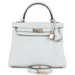 HERMÈS KELLY RETOURNE 25 GRIS PLATINE TOGO PERMABRASS HARDWARE