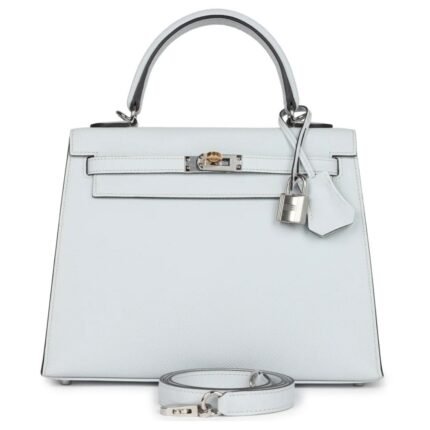 HERMÈS KELLY SELLIER 25 GRIS PLATINE EPSOM ELECTRUM HARDWARE
